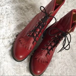 Red loredo roper boots